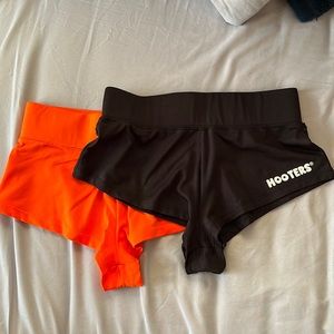 XXS Orange & Black New-Style Hooters Shorts